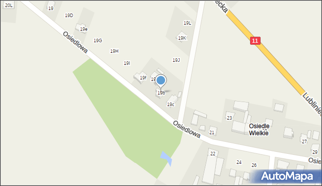 Sieraków Śląski, Osiedlowa, 19b, mapa Sieraków Śląski