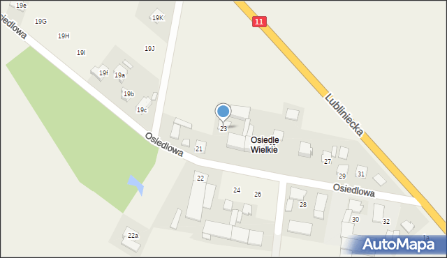 Sieraków Śląski, Osiedlowa, 23a, mapa Sieraków Śląski