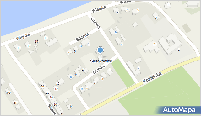 Sierakowice, Osiedlowa, 2, mapa Sierakowice