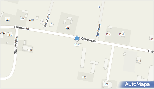 Sieroszewice, Ostrowska, 104d, mapa Sieroszewice