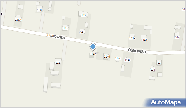 Sieroszewice, Ostrowska, 114e, mapa Sieroszewice