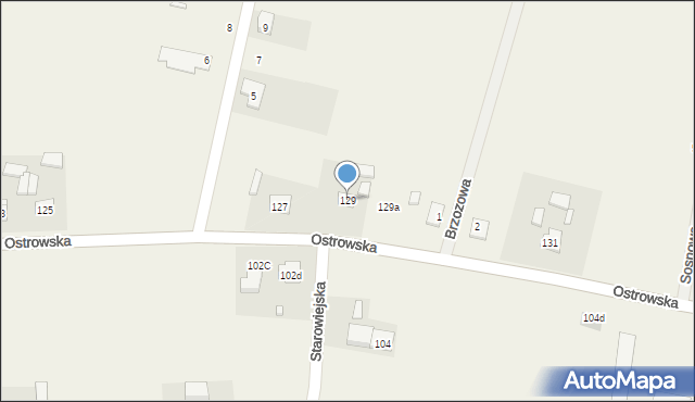 Sieroszewice, Ostrowska, 129, mapa Sieroszewice