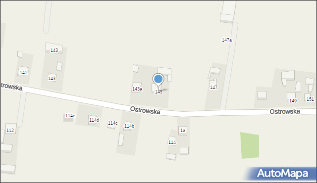 Sieroszewice, Ostrowska, 145, mapa Sieroszewice