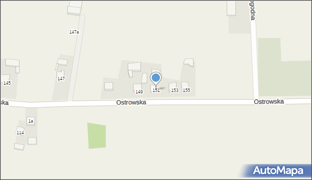Sieroszewice, Ostrowska, 151, mapa Sieroszewice