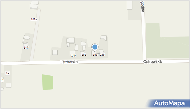 Sieroszewice, Ostrowska, 153, mapa Sieroszewice
