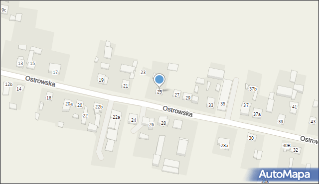 Sieroszewice, Ostrowska, 25, mapa Sieroszewice