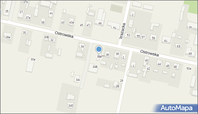 Sieroszewice, Ostrowska, 34a, mapa Sieroszewice