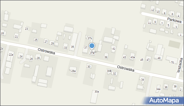 Sieroszewice, Ostrowska, 37a, mapa Sieroszewice
