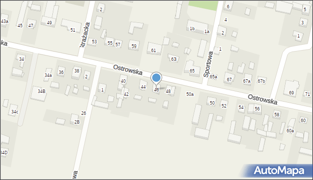 Sieroszewice, Ostrowska, 46, mapa Sieroszewice