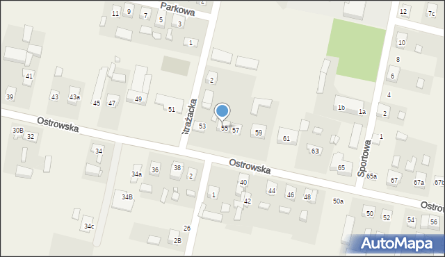 Sieroszewice, Ostrowska, 55, mapa Sieroszewice