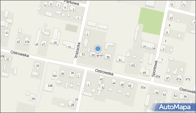 Sieroszewice, Ostrowska, 57, mapa Sieroszewice