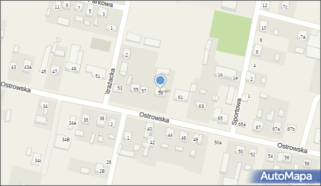 Sieroszewice, Ostrowska, 59, mapa Sieroszewice