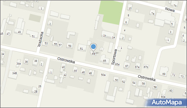 Sieroszewice, Ostrowska, 63, mapa Sieroszewice