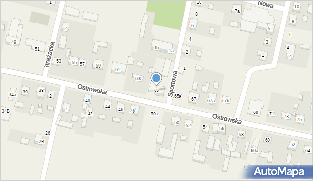 Sieroszewice, Ostrowska, 65, mapa Sieroszewice
