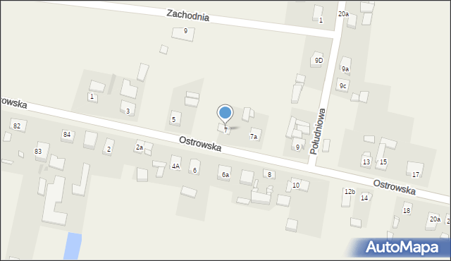 Sieroszewice, Ostrowska, 7, mapa Sieroszewice