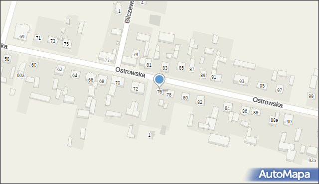 Sieroszewice, Ostrowska, 76, mapa Sieroszewice