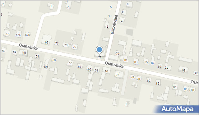Sieroszewice, Ostrowska, 77, mapa Sieroszewice