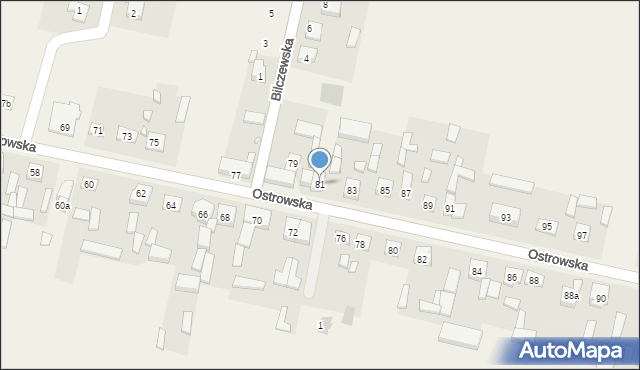 Sieroszewice, Ostrowska, 81, mapa Sieroszewice