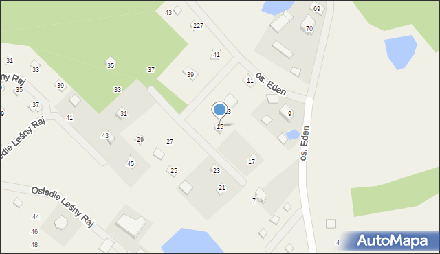 Sikorzyno, Osiedle Eden, 15, mapa Sikorzyno