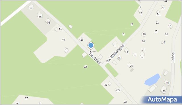 Sikorzyno, Osiedle Eden, 24, mapa Sikorzyno