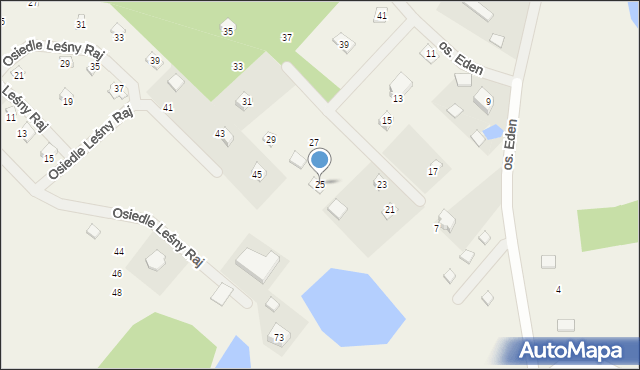 Sikorzyno, Osiedle Eden, 25, mapa Sikorzyno