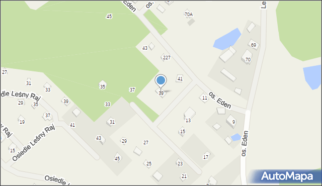 Sikorzyno, Osiedle Eden, 39, mapa Sikorzyno