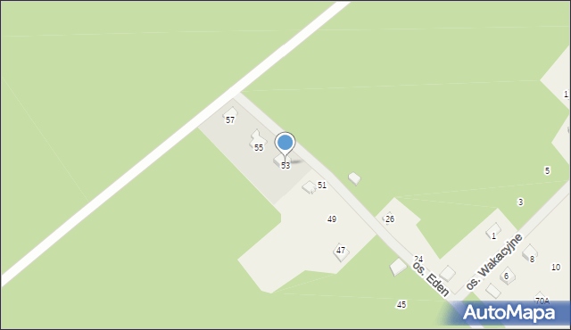 Sikorzyno, Osiedle Eden, 53, mapa Sikorzyno