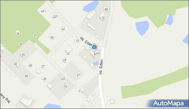 Sikorzyno, Osiedle Eden, 9, mapa Sikorzyno
