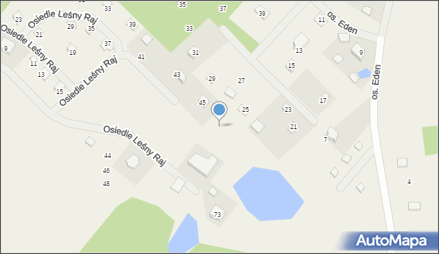 Sikorzyno, Osiedle Leśny Raj, 51, mapa Sikorzyno