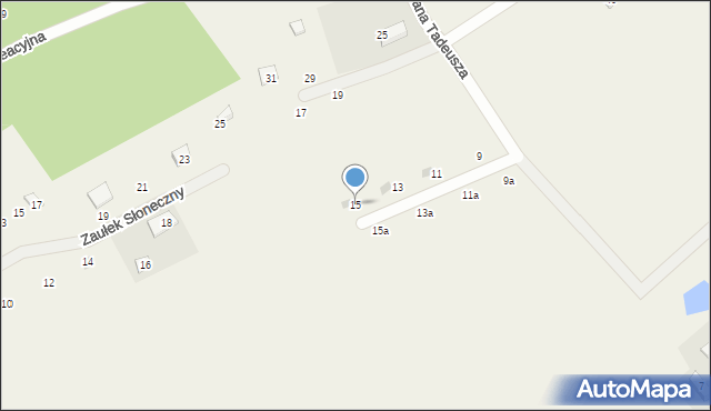 Sikorzyno, Osiedle Pana Tadeusza, 15, mapa Sikorzyno