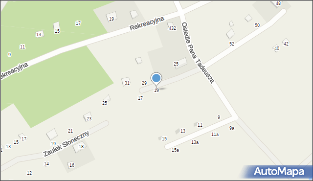 Sikorzyno, Osiedle Pana Tadeusza, 19, mapa Sikorzyno