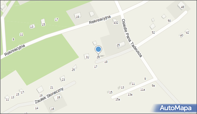 Sikorzyno, Osiedle Pana Tadeusza, 29, mapa Sikorzyno