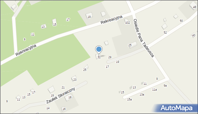 Sikorzyno, Osiedle Pana Tadeusza, 31, mapa Sikorzyno