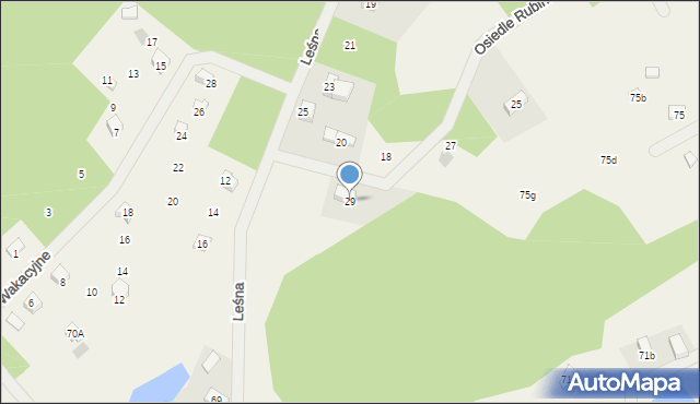 Sikorzyno, Osiedle Rubinowy Las, 29, mapa Sikorzyno