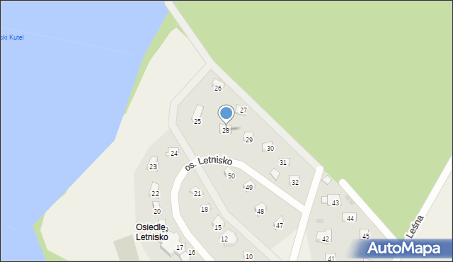 Siwiałka, Osiedle Letnisko, 28, mapa Siwiałka