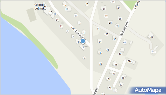 Siwiałka, Osiedle Letnisko, 3, mapa Siwiałka