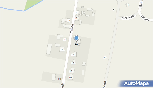 Skalmierzyce, Osada, 16a, mapa Skalmierzyce