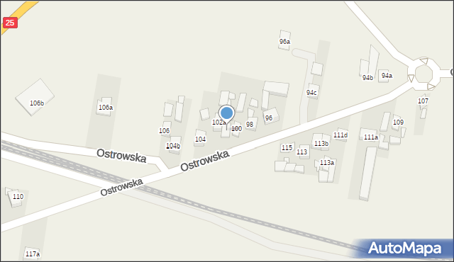 Skalmierzyce, Ostrowska, 102, mapa Skalmierzyce
