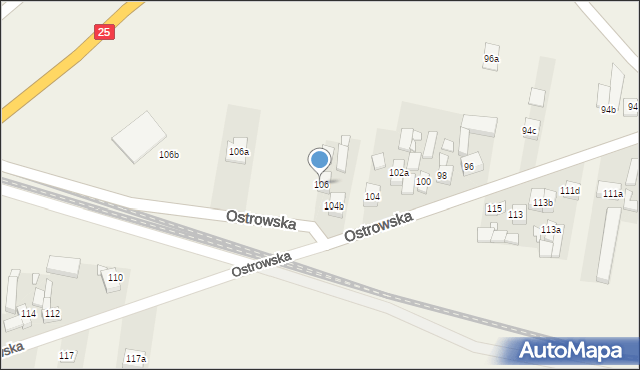 Skalmierzyce, Ostrowska, 106, mapa Skalmierzyce