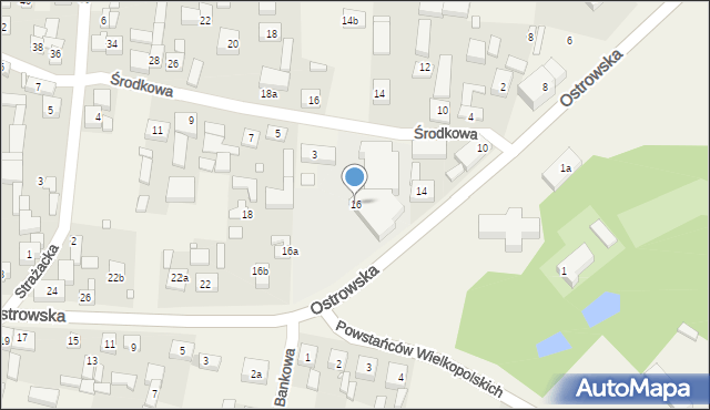 Skalmierzyce, Ostrowska, 16, mapa Skalmierzyce