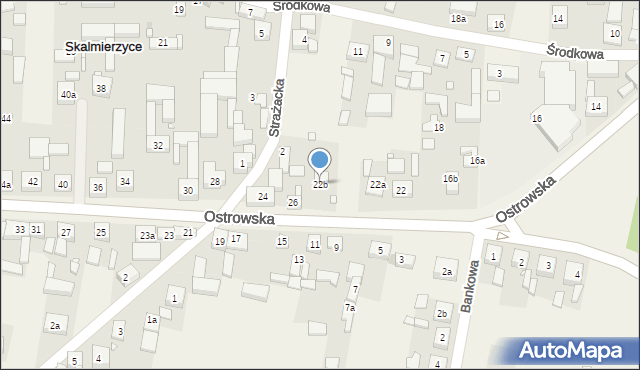 Skalmierzyce, Ostrowska, 22b, mapa Skalmierzyce
