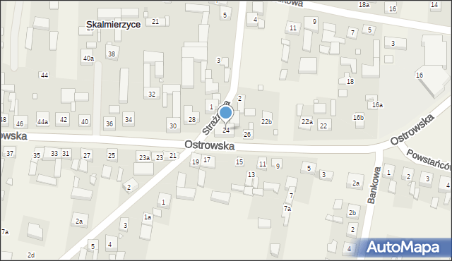 Skalmierzyce, Ostrowska, 24, mapa Skalmierzyce