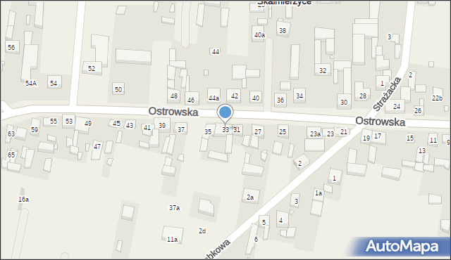 Skalmierzyce, Ostrowska, 33, mapa Skalmierzyce