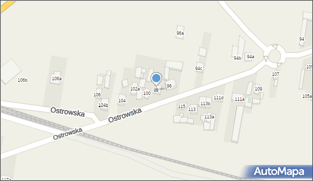 Skalmierzyce, Ostrowska, 98, mapa Skalmierzyce