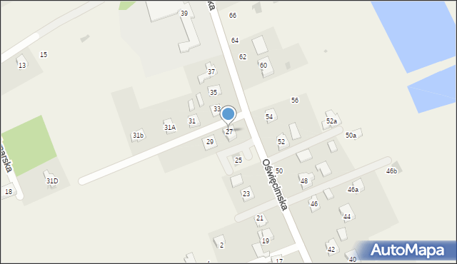 Skidziń, Oświęcimska, 27, mapa Skidziń