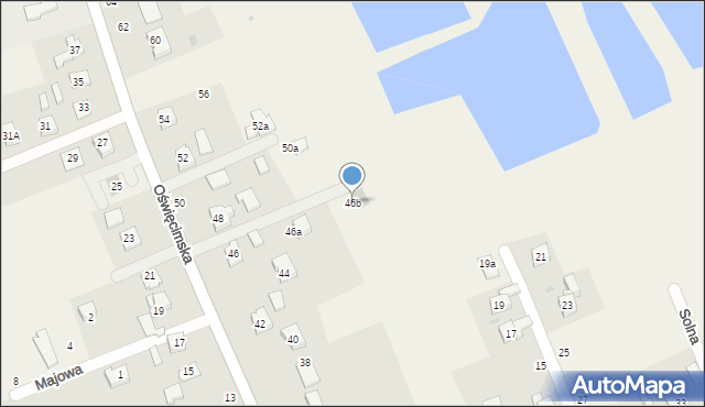 Skidziń, Oświęcimska, 46b, mapa Skidziń
