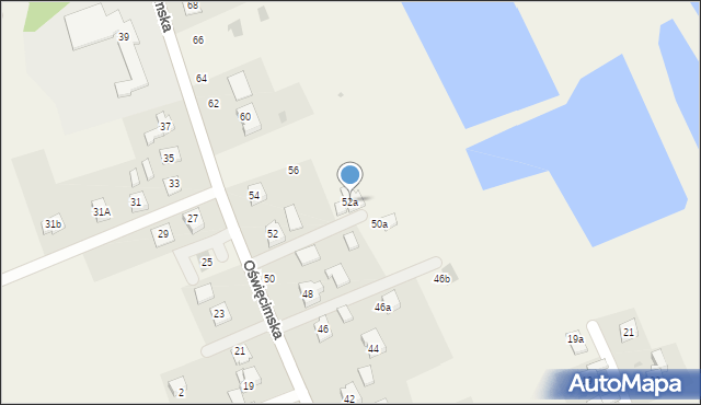 Skidziń, Oświęcimska, 52a, mapa Skidziń
