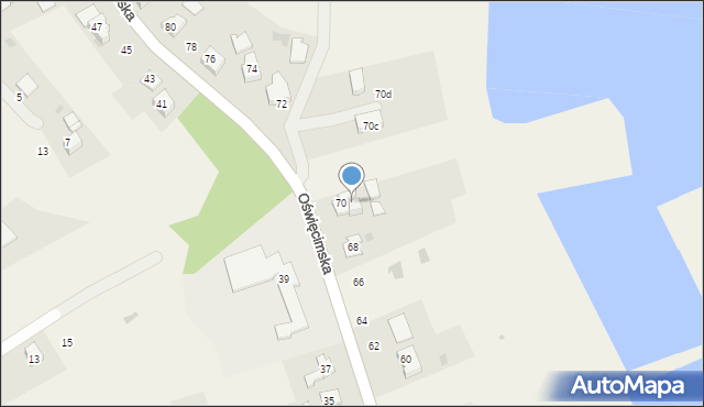 Skidziń, Oświęcimska, 70A, mapa Skidziń