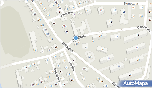 Skoczów, Osiedlowa, 2, mapa Skoczów