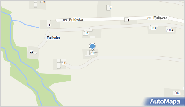 Skrzypne, Osiedle Fułówka, 11, mapa Skrzypne